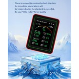 WiFi 15-in-1 luchtkwaliteitsmonitor Smartphone APP - Dual Chip - Sensoren detecteren CO2, PM2.5/PM10, HCHO, TVOC | Realtime AQI-waarschuwingen en aangepaste drempels | voor thuis, auto, kantoor
