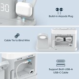 5-in-1 Laadstation met Alarmklok en Nachtlamp voor Apple Watch & iPhone