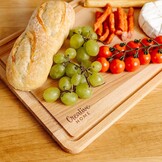 Creative Home Grote Houten Snijplank voor Vlees | 42 x 24,5 x 1,5 cm (+/- 1 cm) | Snijplank met Sapgroef en Handvat | Natuurlijk Beukenhout | Omkeerbaar | Ideaal voor Elk Huis en Keuken