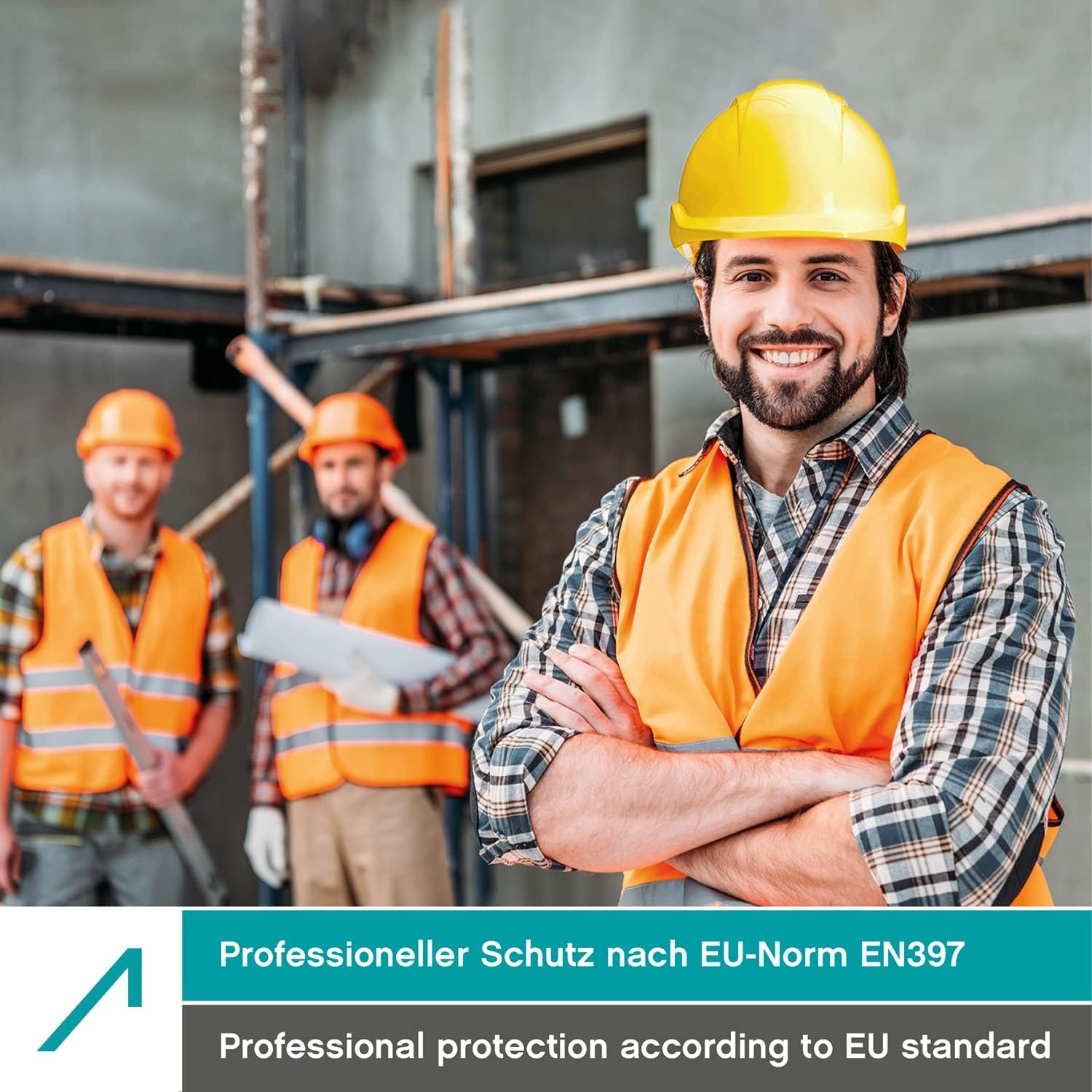 Veiligheidshelm Bouw/Industrie EN 397 - Verstelbaar Geel (71% Korting)