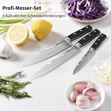 14-delige Messenset Zwart/Zilver met Messenblok - Professionele Keukenmessen & Steakmessen