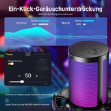 MAONO Gaming RGB, condensatormicrofoon met ruisonderdrukking voor streaming podcast studio, USB-microfoon voor PS5/PS4/Mac met bestuurbare RGB-verlichting, demper, versterkingscontrole, DGM20