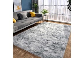 Lichtgrijs Shag Vloerkleed 80x160cm - Zacht & Antislip