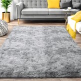 SUBEEN Modern Woonkamer Vloerkleed Langpolig Zacht Vloerkleed Rechthoekig Vloerkleed Luxe Vloerkleed Gezellige Woonkamer Meisjes Kinderen Antislip Vloerkleed (Lichtgrijze, 80x160cm)