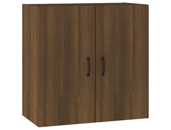 vidaXL Wandkast 60x31x60 cm bewerkt hout bruin eikenkleur