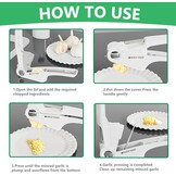 Knoflookpers, keukengerei met knoflookschiller, gebruiksvriendelijke handgreep, efficiënt gereedschap voor het maken van knoflookpasta, eenvoudig schoon te houden knoflookpers (wit)