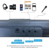 61 Toetsen Elektronisch Toetsenbord Piano voor Volwassenen met Oplichtende Toetsen 61 Compacte Toetsen Digitale Piano's - Perfecte Beginner Piano Paars' - Maat Volledig