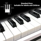 61 Toetsen Elektronisch Toetsenbord Piano voor Volwassenen met Oplichtende Toetsen 61 Compacte Toetsen Digitale Piano's - Perfecte Beginner Piano Paars' - Maat Volledig