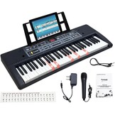 61 Toetsen Elektronisch Toetsenbord Piano voor Volwassenen met Oplichtende Toetsen 61 Compacte Toetsen Digitale Piano's - Perfecte Beginner Piano Paars' - Maat Volledig