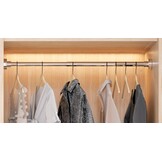 1 douchestang zonder boren, roestvrijstalen kledingstang, telescoopstang voor balkon, douchegordijn (85-180 cm, Φ25 mm, zwart)