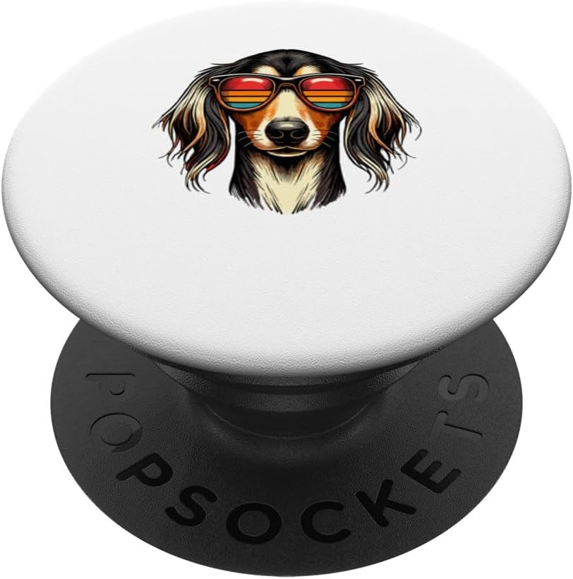 Telefoongrip Saluki Hond Retro Zonnebril | 72% Korting