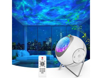 ibell Sterrenprojector, sterrenprojector, plafondprojector, kinderen, led, romantische muzieklamp, sterrenhemel, met USB, timer, afstandsbediening, cadeau voor volwassenen en kinderen