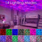 ibell Sterrenprojector, sterrenprojector, plafondprojector, kinderen, led, romantische muzieklamp, sterrenhemel, met USB, timer, afstandsbediening, cadeau voor volwassenen en kinderen