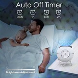 ibell Sterrenprojector, sterrenprojector, plafondprojector, kinderen, led, romantische muzieklamp, sterrenhemel, met USB, timer, afstandsbediening, cadeau voor volwassenen en kinderen