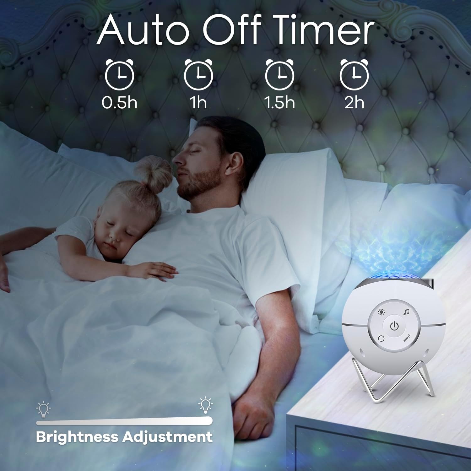 ibell Sterrenprojector, sterrenprojector, plafondprojector, kinderen, led, romantische muzieklamp, sterrenhemel, met USB, timer, afstandsbediening, cadeau voor volwassenen en kinderen