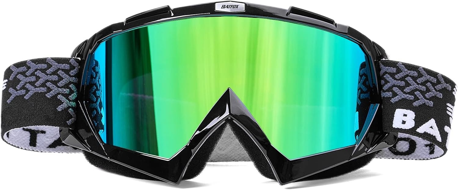 Motocross en MTB Bril - Zwart Groen | Beschermende Crossbril voor Motor, Ski en ATV