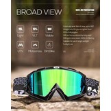 Motocross en MTB Bril - Zwart Groen | Beschermende Crossbril voor Motor, Ski en ATV