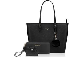 Zwarte PU Leer Laptoptas Dames 15.6" | Ruim & Waterafstotend - 35% Korting