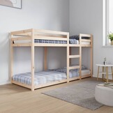vidaXL Stapelbed massief grenenhout 75x190 cm