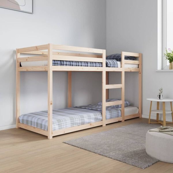 vidaXL Stapelbed massief grenenhout 75x190 cm