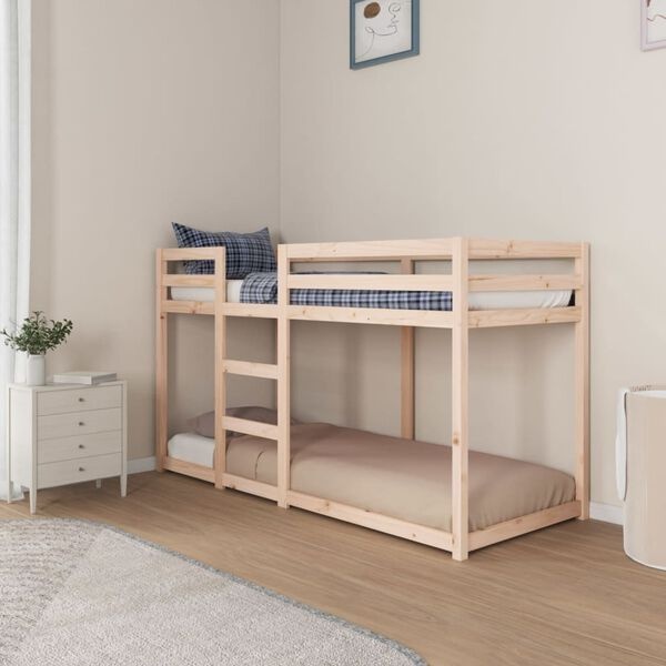 vidaXL Stapelbed massief grenenhout 75x190 cm