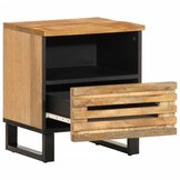 vidaXL Nachtkastjes 2 st 40x34x46 cm massief ruw mangohout
