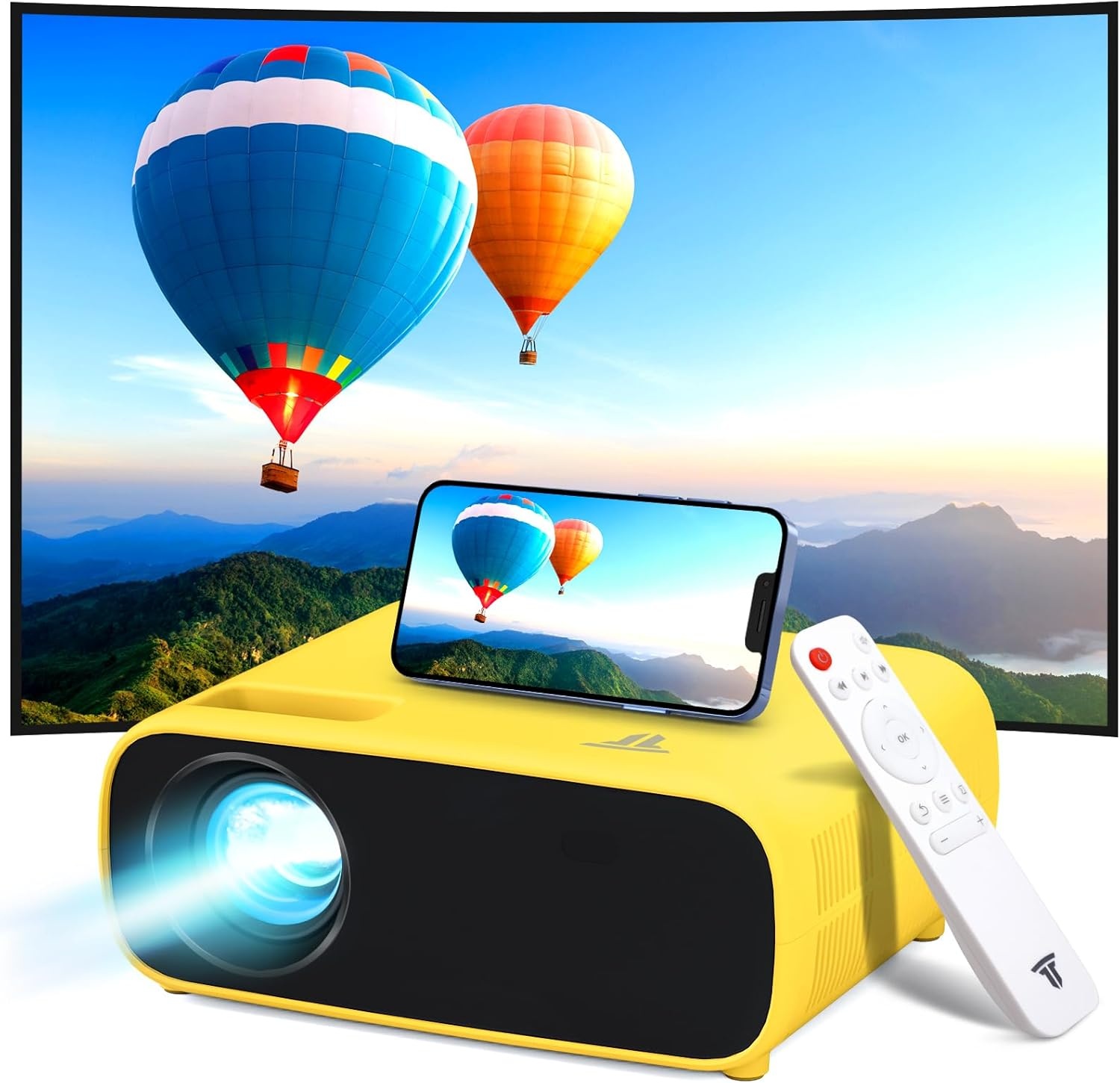 Mini-projector, HD-projector met 1084P-resolutie geel 269A-01