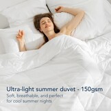 Zomerdekbed 200x220cm Wit Microvezel | 150 g/m² | 28% Korting