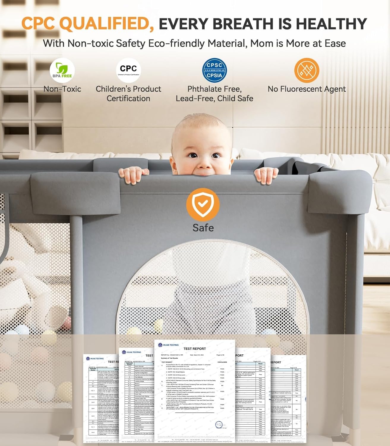 Baby Box 130x130cm (34% Korting) | Veilige Speelbox 68cm Hoog