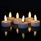 Eldnacele LED kaarsen met timer, 6 stuks, warm wit, 3D vlam