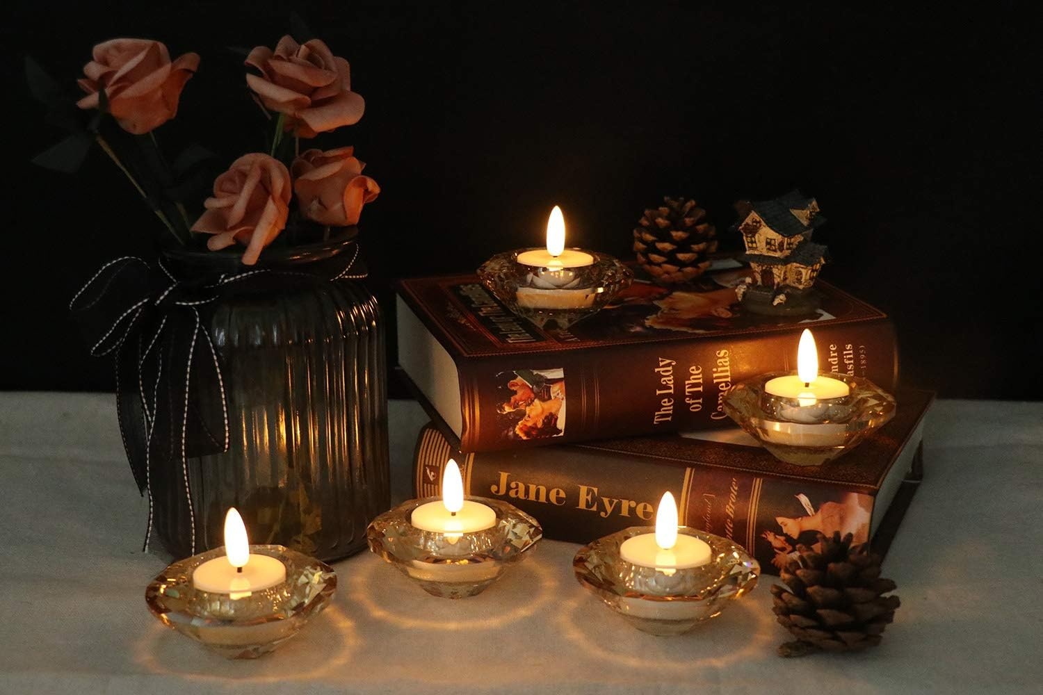 Eldnacele LED kaarsen met timer, 6 stuks, warm wit, 3D vlam