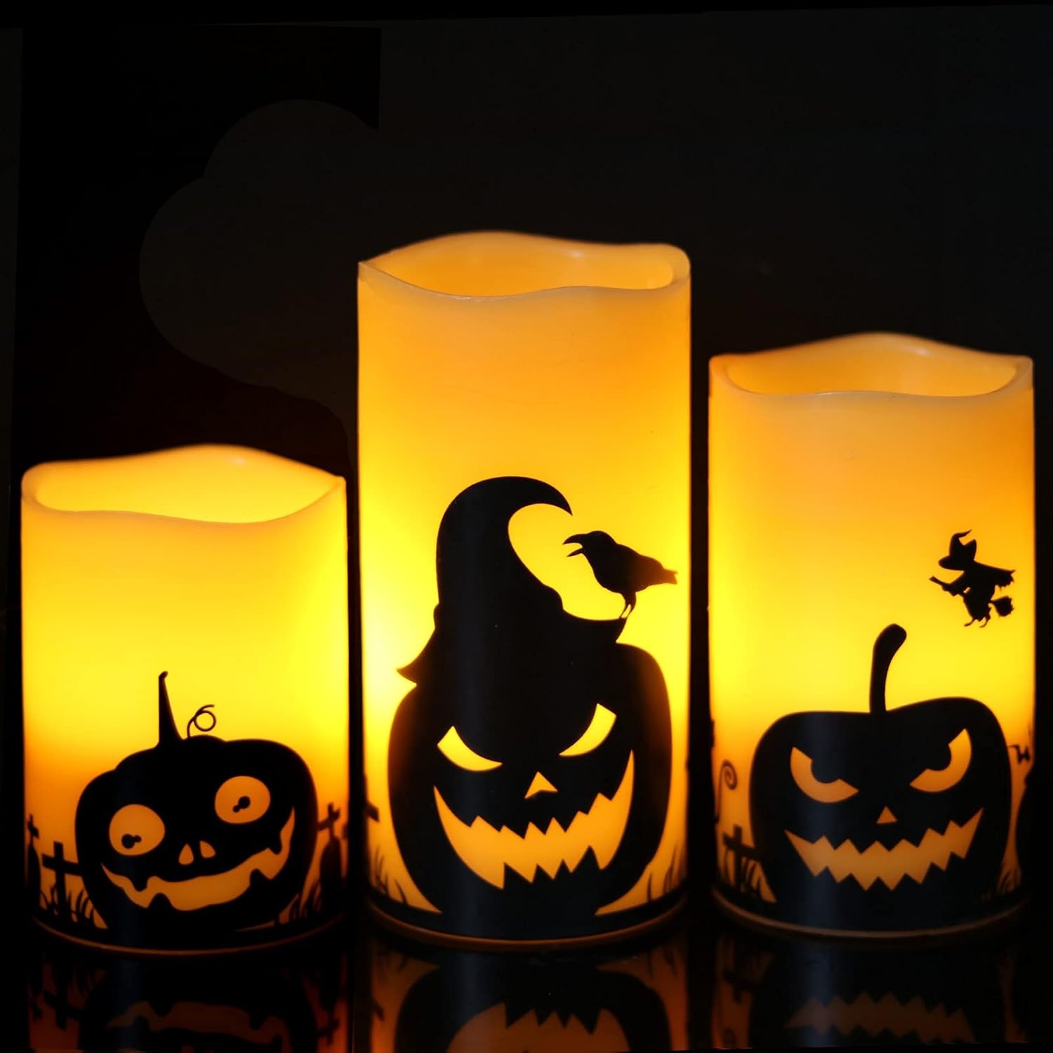 Eldnacele LED kaarsen met timer, 6 stuks, warm wit, 3D vlam