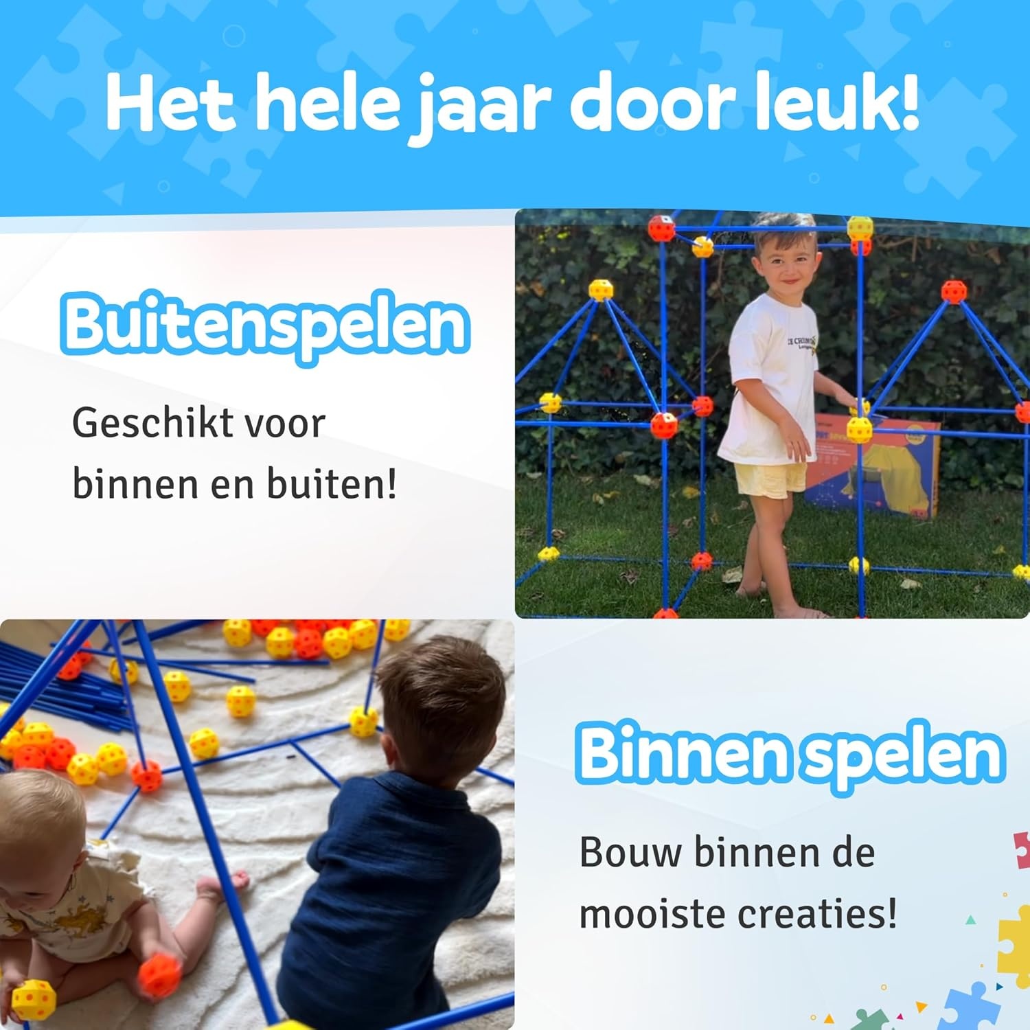 Bouw Fort Speelgoed XL met 122 Onderdelen | -29% Korting