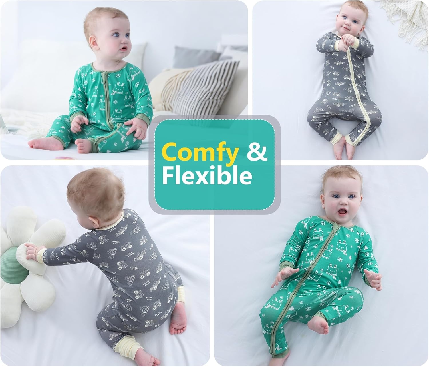 Baby Onesie 2-Pack Kerst Bamboe 0-24m | Unisex | 75% Korting