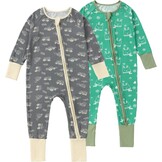 Baby Romper 2-Pack | Bamboe Spandex | Lange Mouwen | 0-24m | 74% Korting