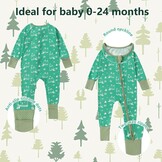 Baby Romper 2-Pack | Bamboe Spandex | Lange Mouwen | 0-24m | 74% Korting