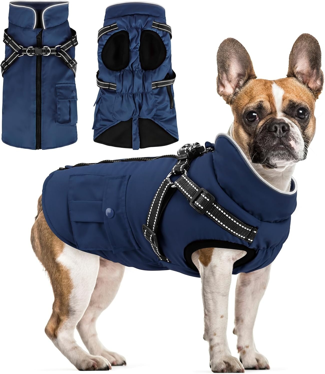 Waterdichte Hondenjas Navy Blauw - Maat S | -71%