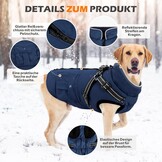 Waterdichte Hondenjas Navy Blauw - Maat S | -71%