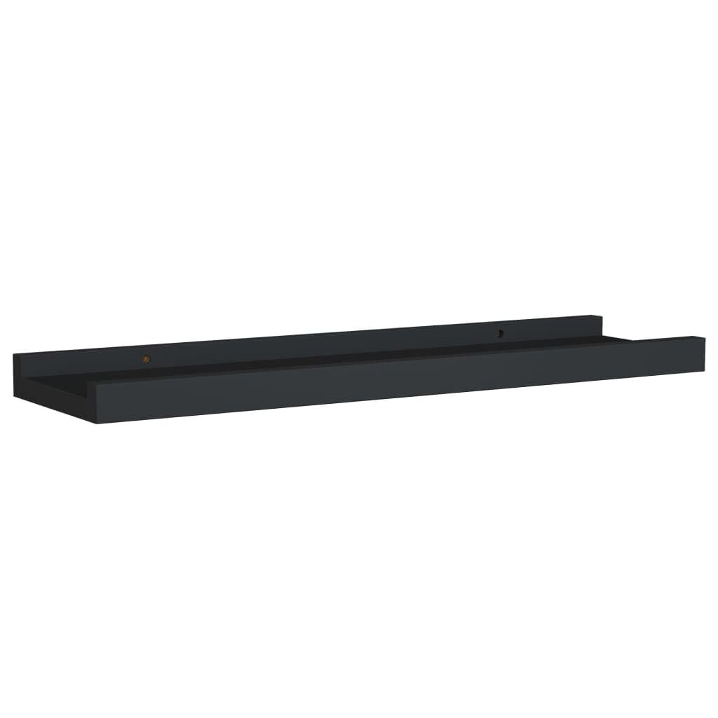 vidaXL Fotoplanken 2 st 40x9x3 cm MDF zwart