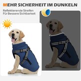 Waterdichte Hondenjas Navy Blauw - Maat S | -71%
