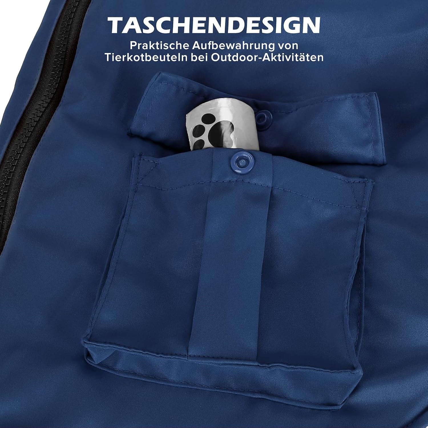 Waterdichte Hondenjas Navy Blauw - Maat S | -71%