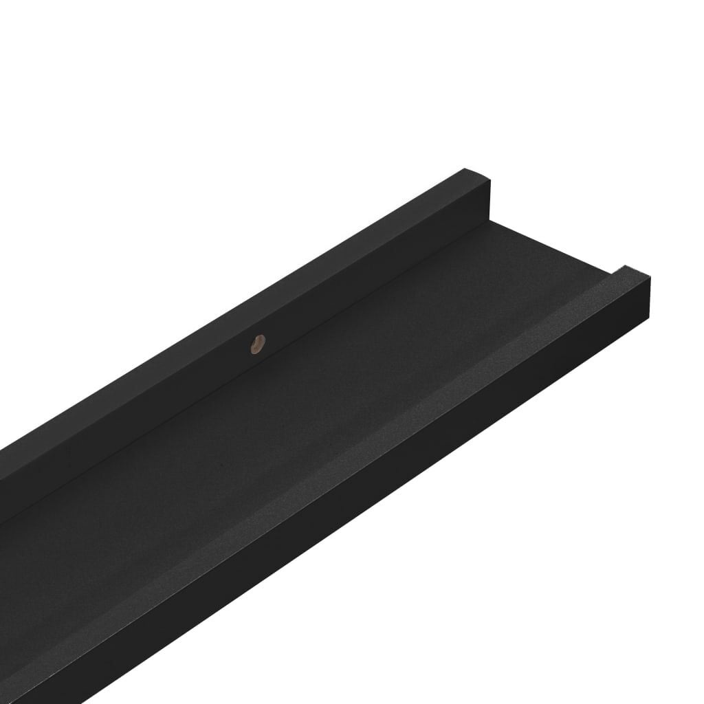 vidaXL Fotoplanken 2 st 40x9x3 cm MDF zwart