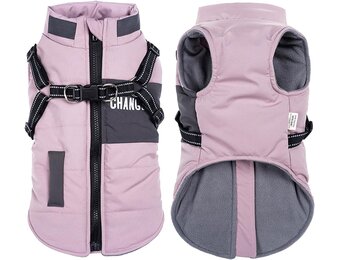 Hondenwinterjassen, warme hondenjassen, hondenkleding, reflecterende hondenkleding, waterdicht vest voor puppy's voor koud weer met harnas voor kleine tot middelgrote honden