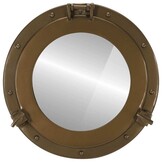 vidaXL Wandspiegel patrijspoort Ø38 cm aluminium en glas