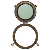 vidaXL Wandspiegel patrijspoort Ø38 cm aluminium en glas