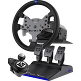 PXN V99 Gaming Stuur, Driving Force Feedback Stuurwiel met Pedalen en Shifter - 3,2NM, 270°&900°, 300MM, 4 Peddle Shifters, Tools APP - Racesturen, Stuurwiel voor PC, Xbox en PS4