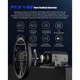 PXN V99 Gaming Stuur, Driving Force Feedback Stuurwiel met Pedalen en Shifter - 3,2NM, 270°&900°, 300MM, 4 Peddle Shifters, Tools APP - Racesturen, Stuurwiel voor PC, Xbox en PS4