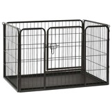 vidaXL Puppyren 91,5x59x61 cm staal