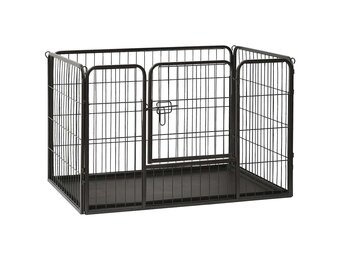 vidaXL Puppyren 91,5x59x61 cm staal