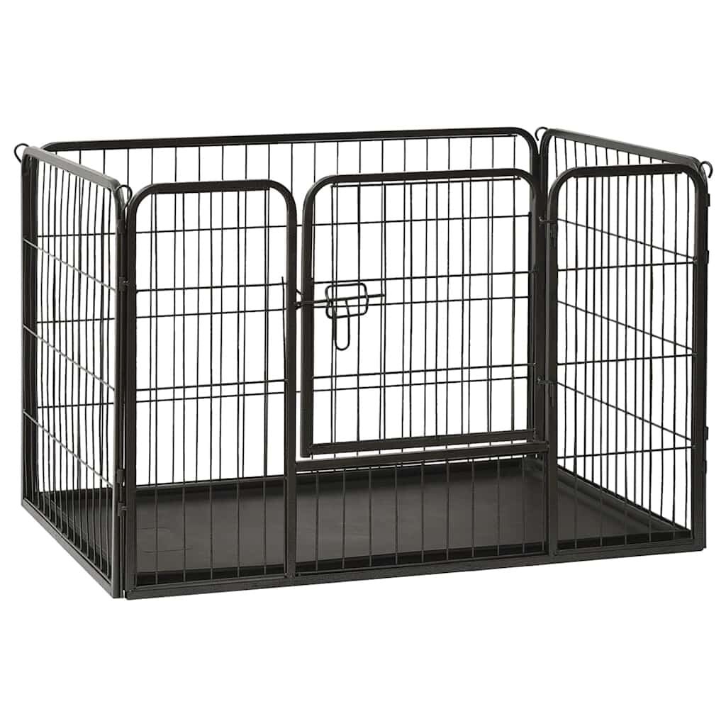 vidaXL Puppyren 91,5x59x61 cm staal